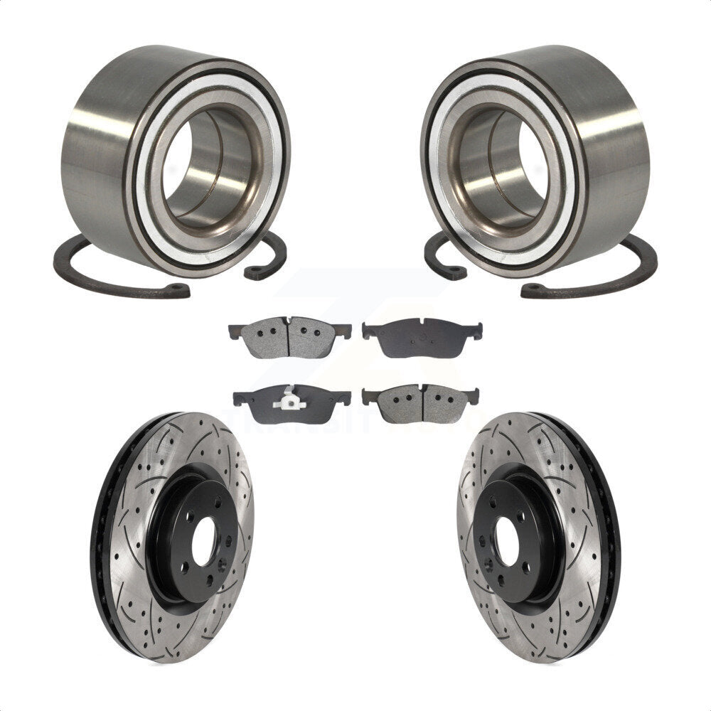 Kit de plaquettes de Rotor de frein, manteau de roulement avant, fente de perçage, pour Land Rover Discovery Spor