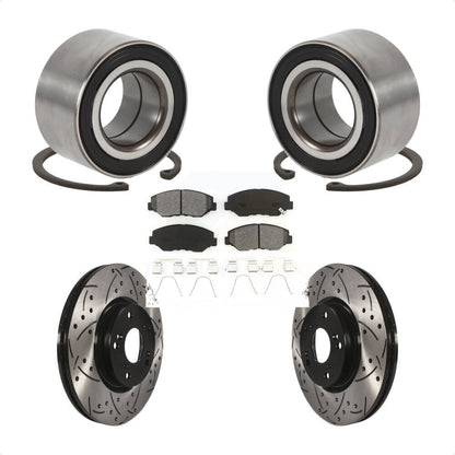 Kit de Rotor et de plaquettes de frein à fente percée, roulement de roue avant, pour Honda Civic Acura IL