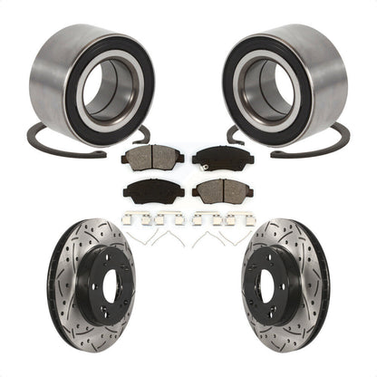 Kit de plaquettes de Rotor de frein, roulement de roue avant, fente de perçage, pour Acura ILX 2015 1.5