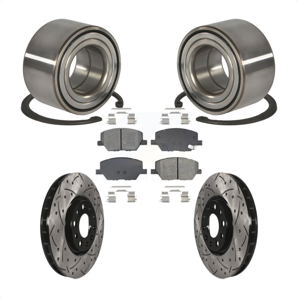 Kit de plaquettes de Rotor de frein, roulement de roue avant, fente de perçage, pour Fiat 500 2016 – 2018