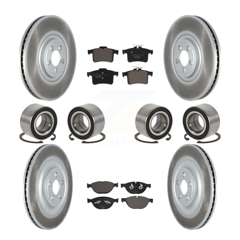 Kit de rotors et plaquettes de frein à disque revêtus de roulements avant et arrière (10 pièces) pour Jaguar XJR