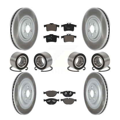 Kit de rotors et plaquettes de frein à disque revêtus de roulements avant et arrière (10 pièces) pour Jaguar XJR