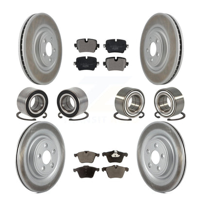 Kit de rotors et plaquettes de frein à disque revêtus de roulements avant et arrière (10 pièces) pour Jaguar XJ