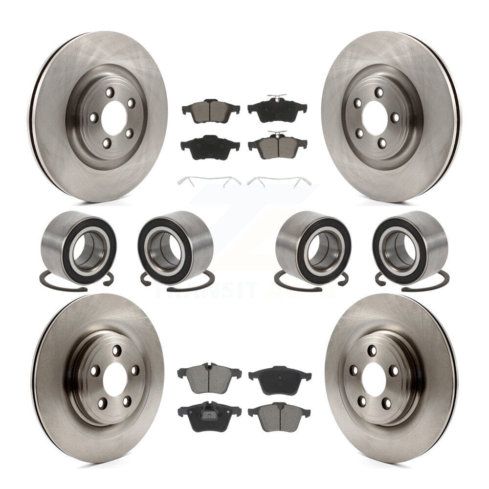 Kit de rotors et plaquettes de frein à disque, roulement de roue avant et arrière (10 pièces) pour Jaguar X 2015