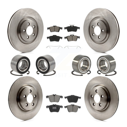 Kit de rotors de frein à disque et plaquettes en céramique, roulements avant et arrière (10 pièces) pour Jaguar XJ