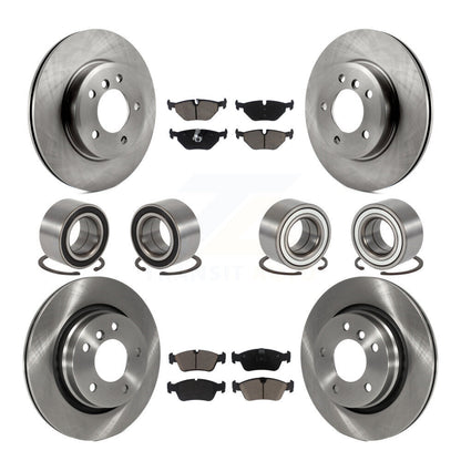 Kit de rotors et plaquettes de frein à disque, roulements avant et arrière (10 pièces) pour BMW 325 2001 – 2005