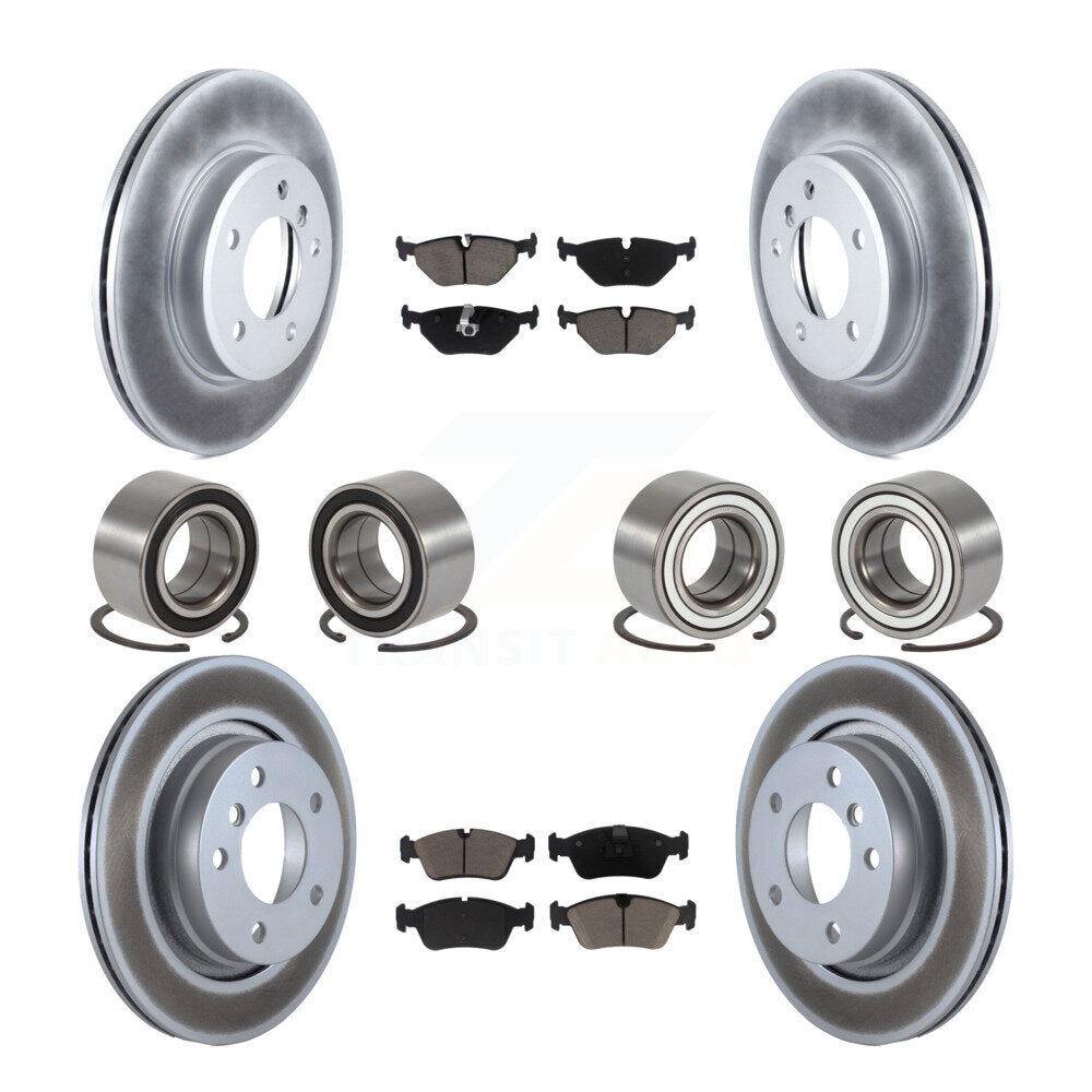 Kit de plaquettes de rotor de frein à disque revêtu de roulement avant et arrière (10 pièces) pour BMW 325 de 2001 à 2005