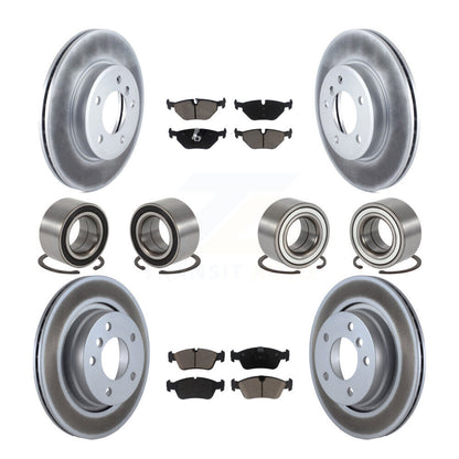 Kit de plaquettes de rotor de frein à disque revêtu de roulement avant et arrière (10 pièces) pour BMW 325 de 2001 à 2005