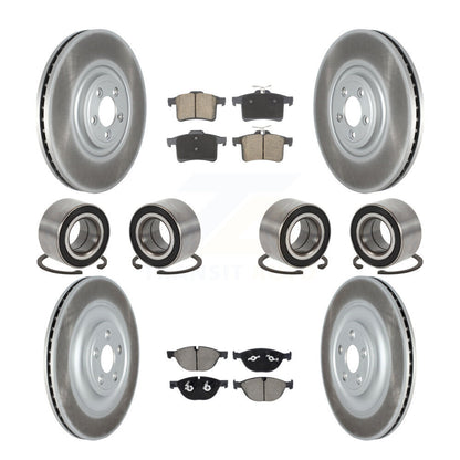 Kit de rotors et plaquettes de frein à disque revêtus de roulements avant et arrière (10 pièces) pour Jaguar XJR