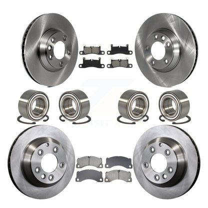 Kit de Rotor et de plaquettes de frein à disque, roulement de roue avant et arrière (10 pièces) pour Porsche Cayenn
