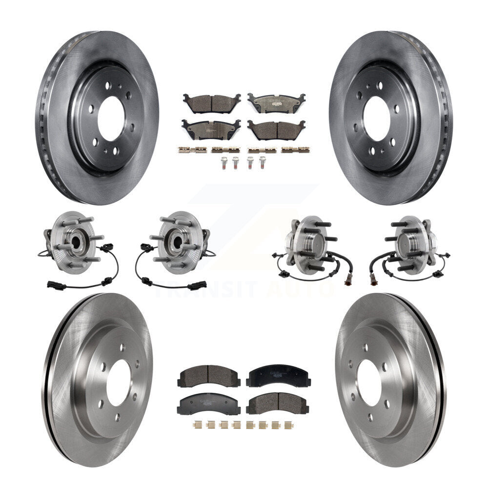 Kit de rotors et plaquettes de frein, roulement de moyeu avant et arrière (10 pièces) pour Ford Expedition Lincol