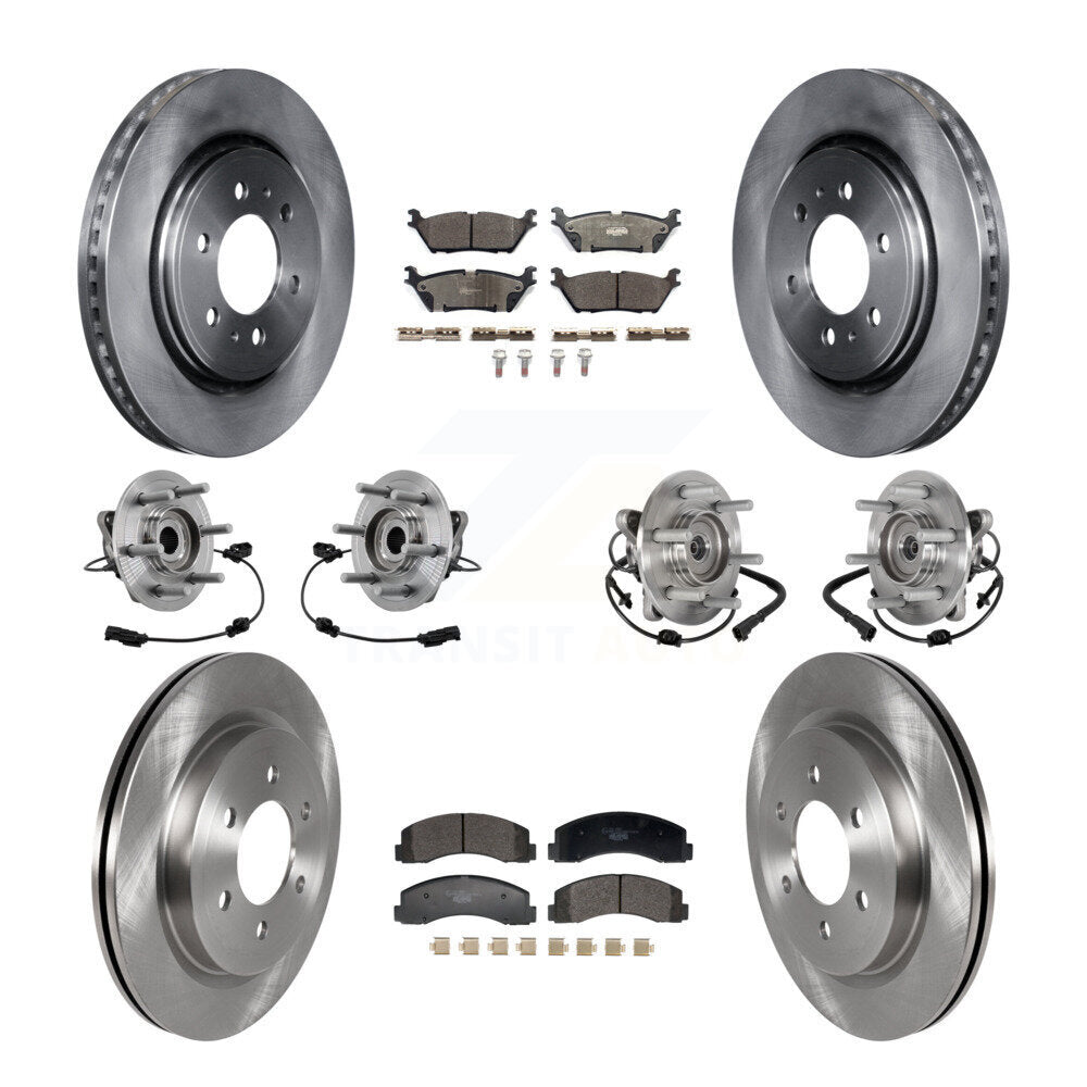 Kit de rotors et plaquettes de frein, roulement de moyeu avant et arrière (10 pièces) pour Ford Expedition Lincol