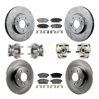 Kit de rotors et plaquettes de frein à disque, roulement de moyeu avant et arrière (10 pièces) pour Chevrolet Cruze