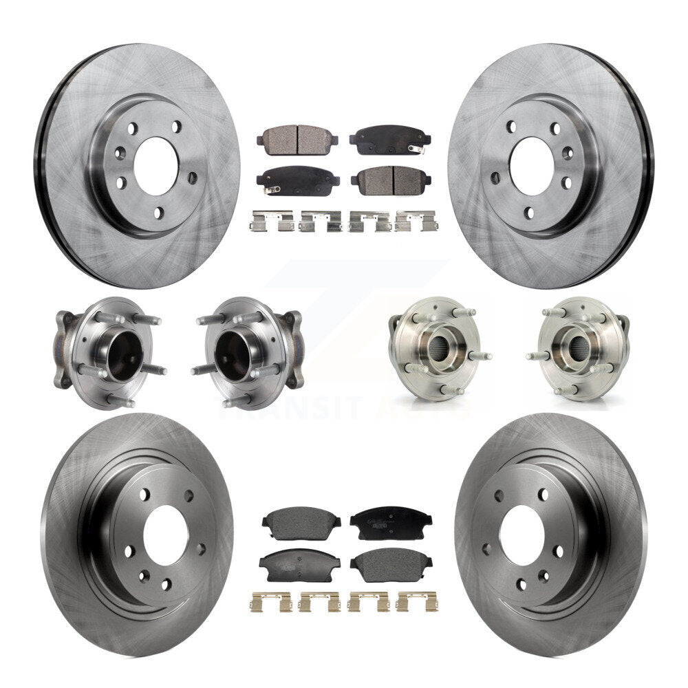 Kit de plaquettes de Rotor de frein, roulement de moyeu avant et arrière (10 pièces) pour Chevrolet Cruze Buick Vol