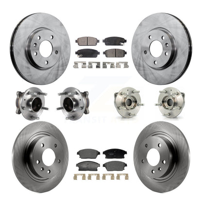 Kit de plaquettes de Rotor de frein, roulement de moyeu avant et arrière (10 pièces) pour Chevrolet Cruze Buick Vol