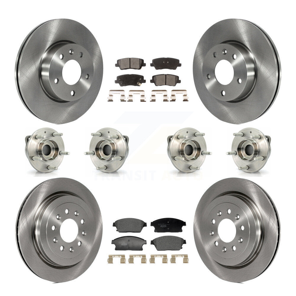 Kit de plaquettes de Rotor de frein, roulement de moyeu avant et arrière (10 pièces) pour Cadillac ATS AW 2013 – 2015