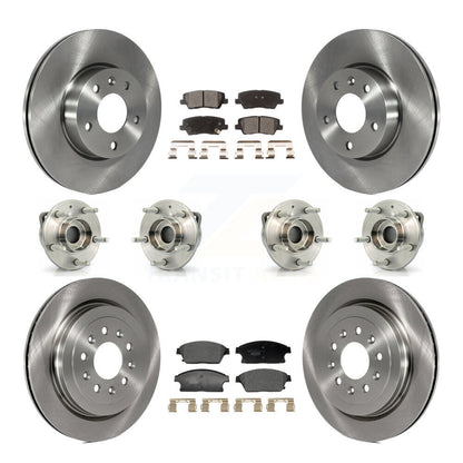 Kit de plaquettes de Rotor de frein, roulement de moyeu avant et arrière (10 pièces) pour Cadillac ATS AW 2013 – 2015