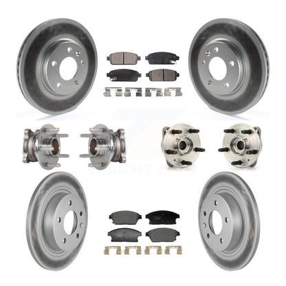 Kit de rotor et de plaquettes de frein revêtus de roulement de moyeu avant et arrière (10 pièces) pour Chevrolet Cruz