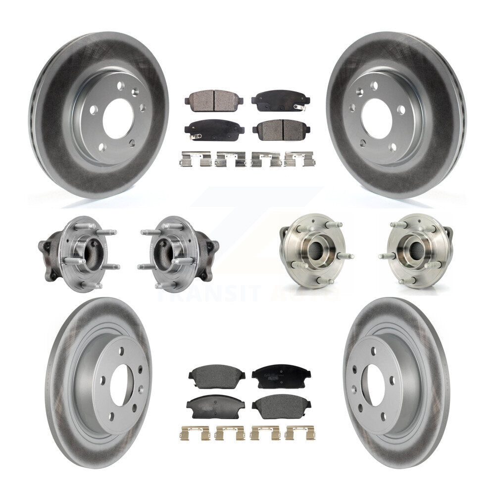Kit de plaquettes de rotor de frein, roulement de moyeu avant et arrière (10 pièces) pour Chevrolet Vol 11-12