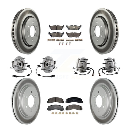 Kit de plaquettes de Rotor de frein revêtues de roulement de moyeu avant et arrière (10 pièces) pour Ford Expedition RW