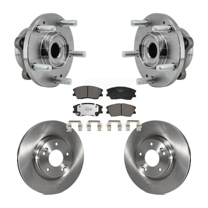 Kit de rotors de frein à disque et de plaquettes en céramique, ensemble de roulements de moyeu avant pour Kia Soul