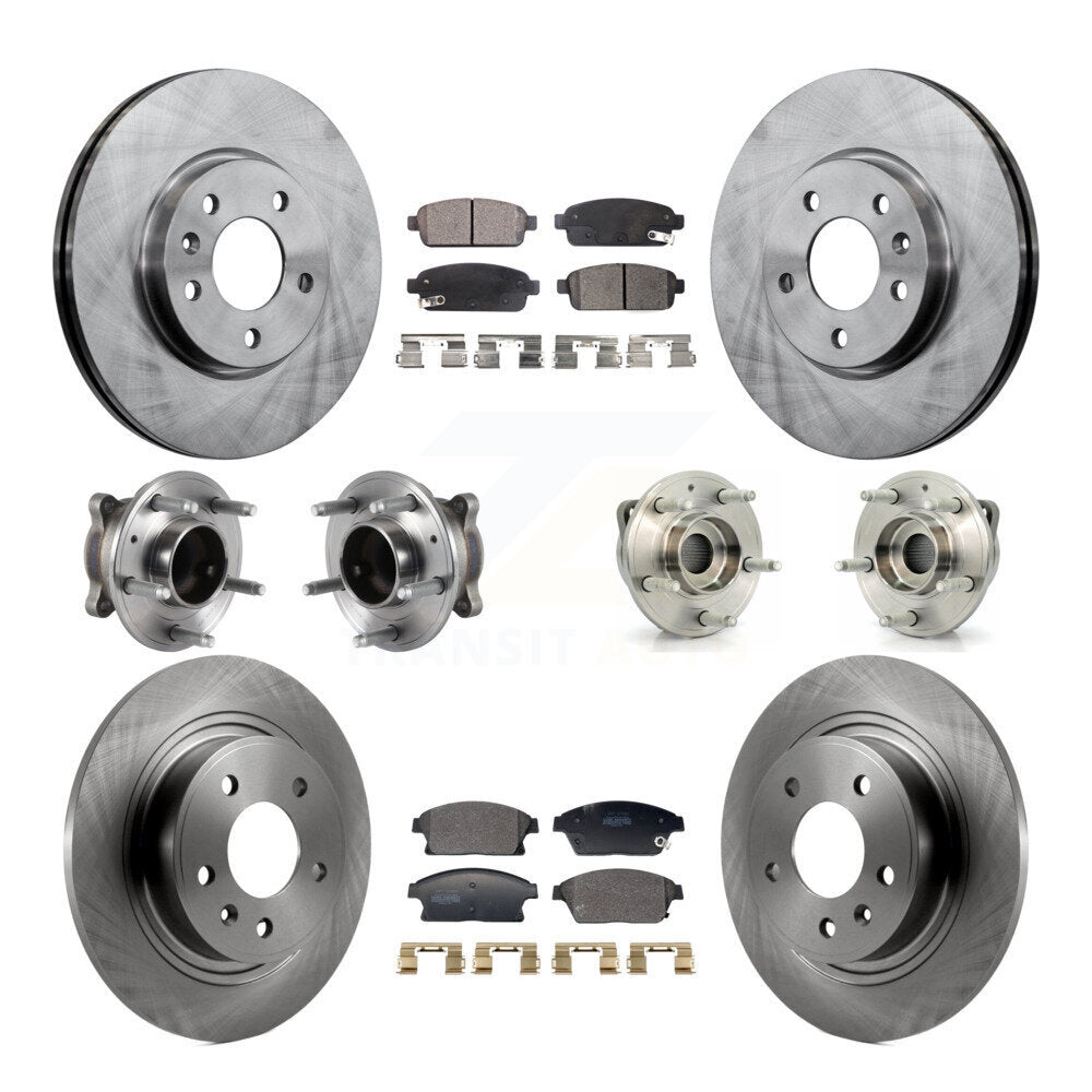 Kit de plaquettes de Rotor de frein, roulement de moyeu avant et arrière (10 pièces) pour Chevrolet Cruze Buick Vol