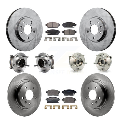 Kit de plaquettes de Rotor de frein, roulement de moyeu avant et arrière (10 pièces) pour Chevrolet Cruze Buick Vol