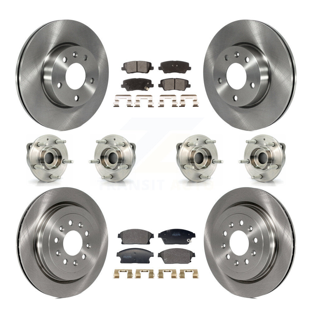 Kit de plaquettes de Rotor de frein, roulement de moyeu avant et arrière (10 pièces) pour Cadillac ATS AW 2013 – 2015