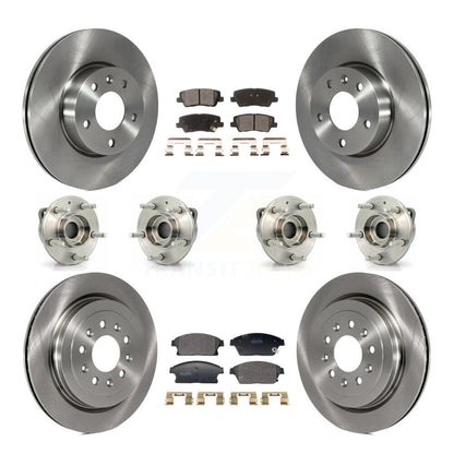 Kit de plaquettes de Rotor de frein, roulement de moyeu avant et arrière (10 pièces) pour Cadillac ATS AW 2013 – 2015