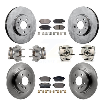 Kit de rotors et plaquettes de frein à disque, roulement de moyeu avant et arrière (10 pièces) pour Chevrolet Cruze