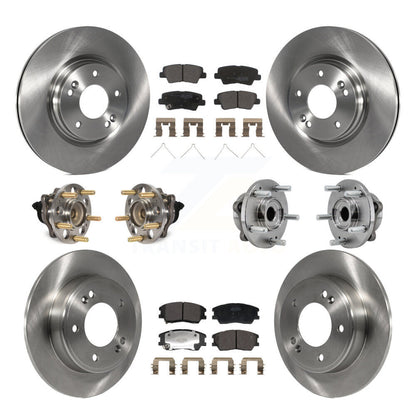 Kit de rotor et de plaquettes de frein à disque, ensemble de roulements de moyeu avant et arrière (10 pièces) pour Kia Sou