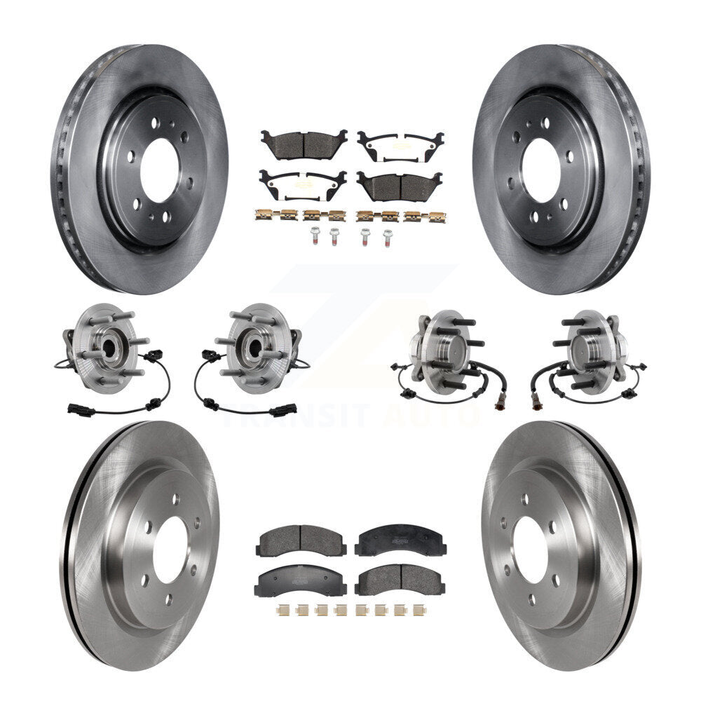 Kit de rotors et plaquettes de frein, roulement de moyeu avant et arrière (10 pièces) pour Ford Expedition Lincol