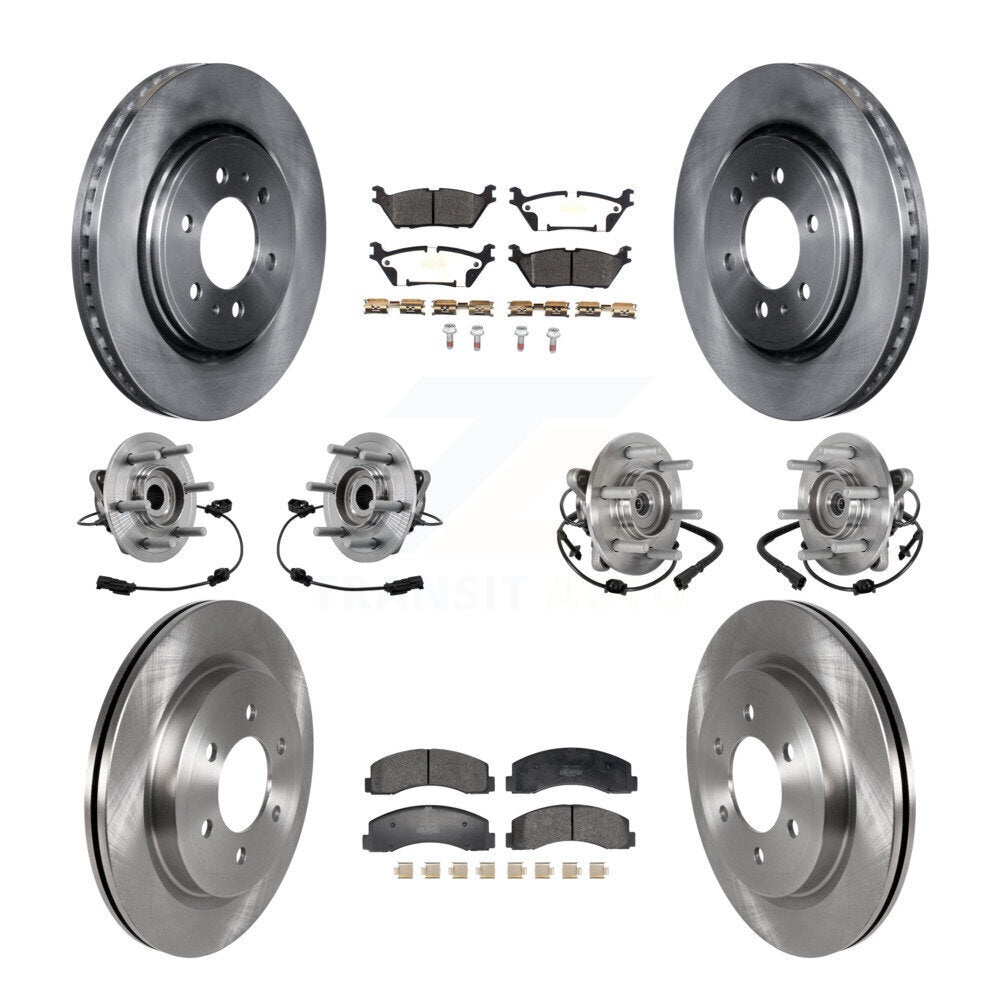 Kit de rotors et plaquettes de frein, roulement de moyeu avant et arrière (10 pièces) pour Ford Expedition Lincol