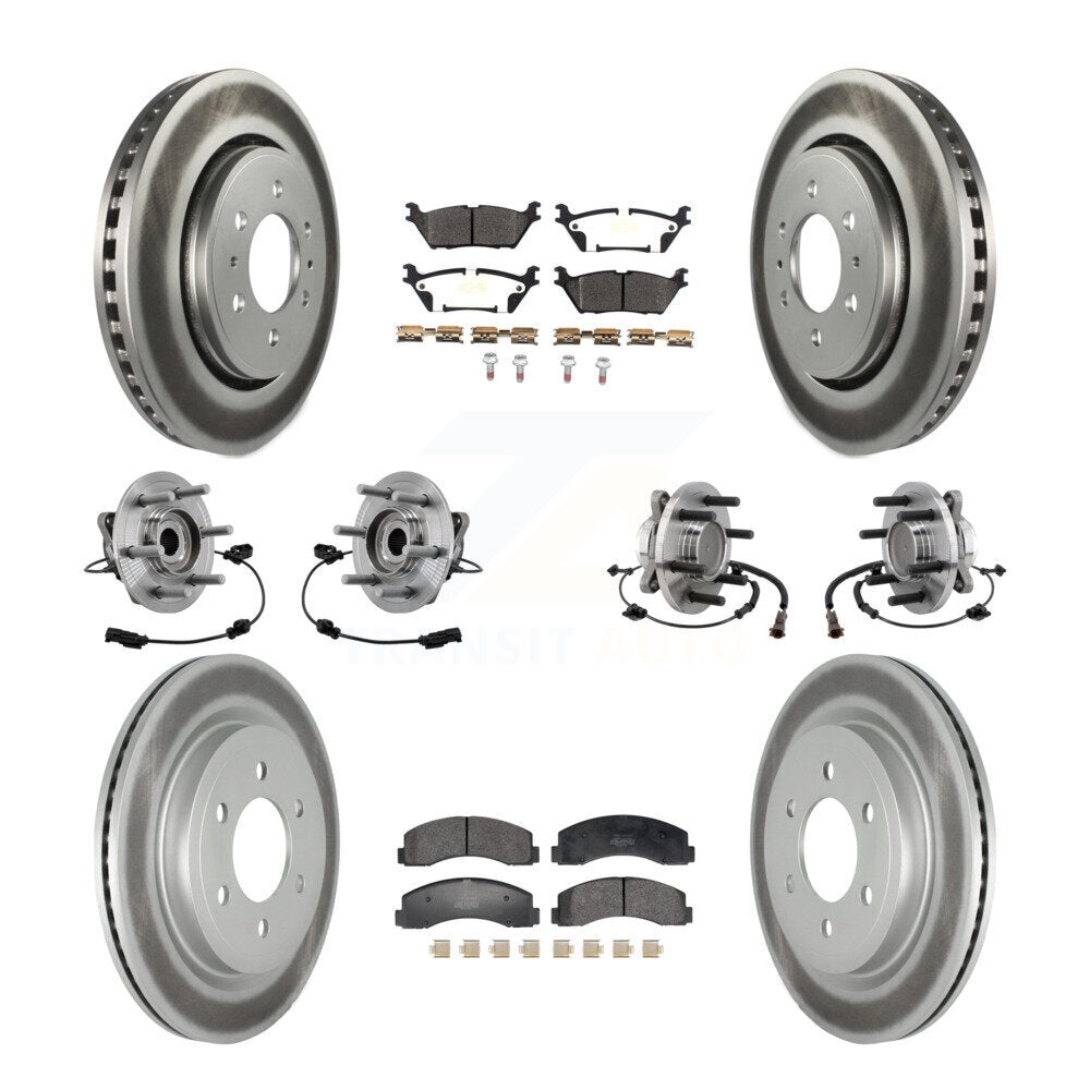 Kit de plaquettes de Rotor de frein revêtues de roulement de moyeu avant et arrière (10 pièces) pour Ford Expedition RW