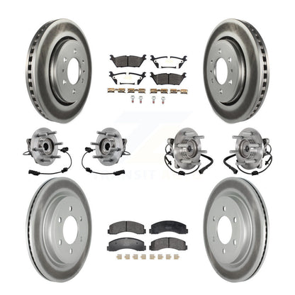 Kit de plaquettes de Rotor de frein revêtues de roulement de moyeu avant et arrière (10 pièces) pour Ford Expedition 4W