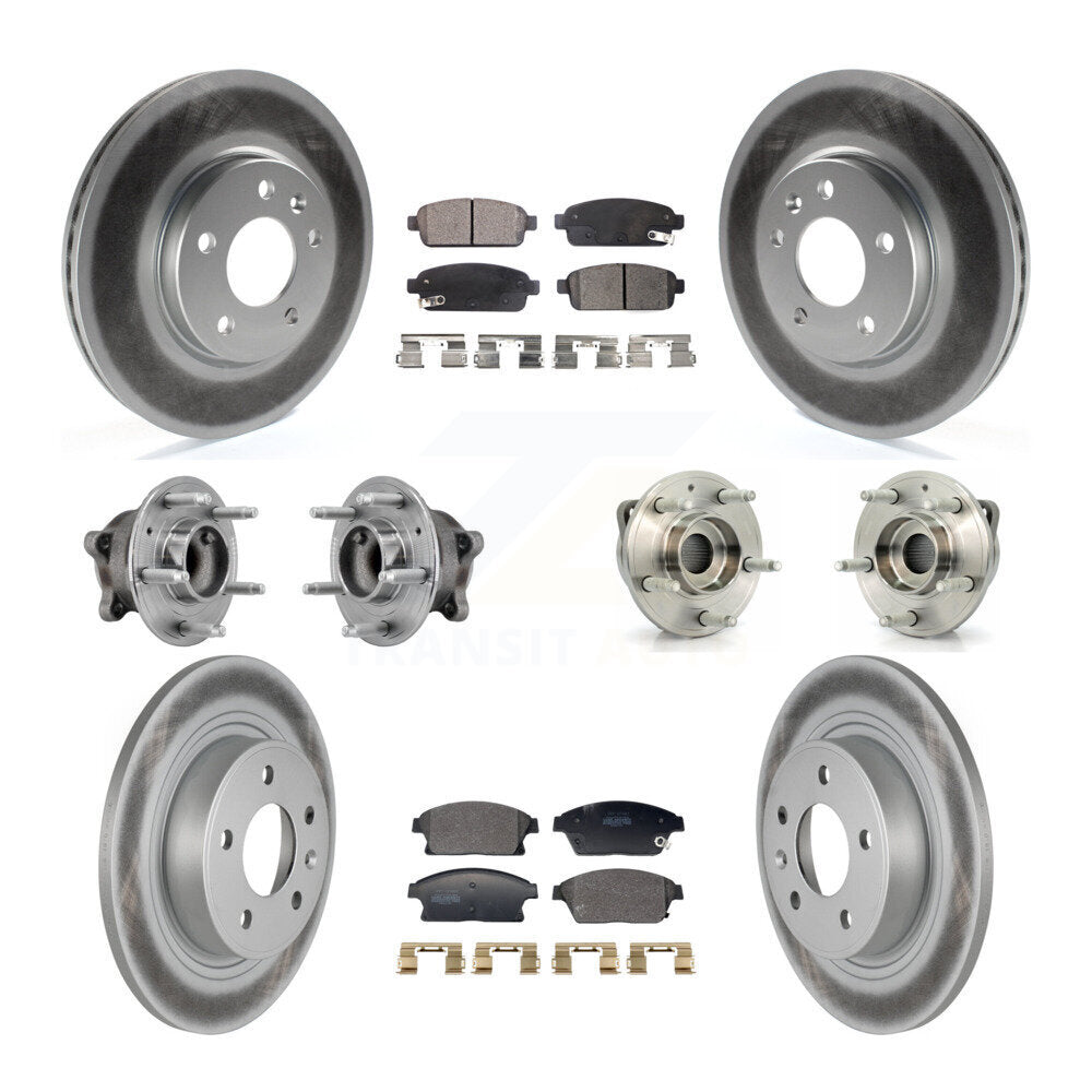 Kit de plaquettes de rotor de frein, roulement de moyeu avant et arrière (10 pièces) pour Chevrolet Vol 11-12