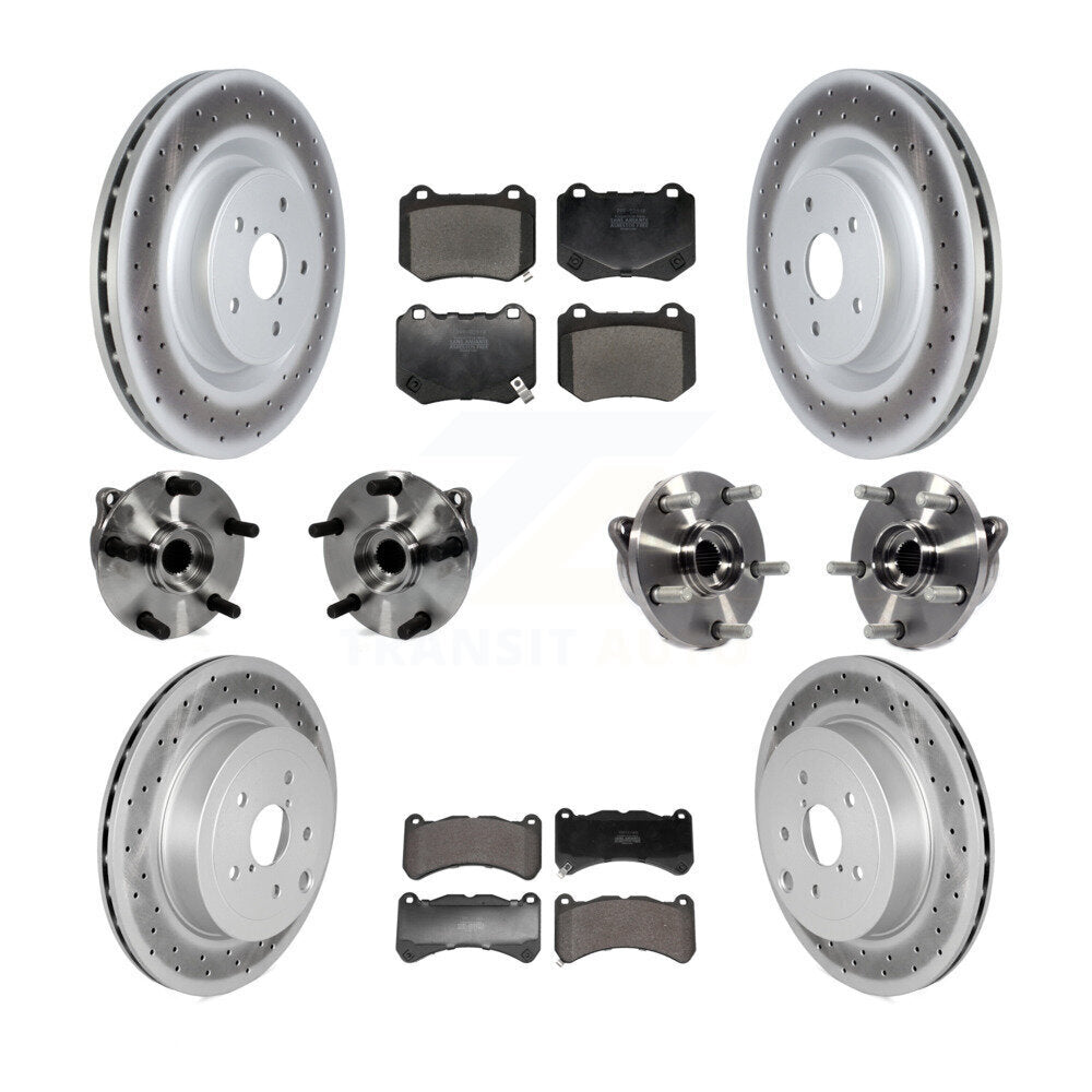 Kit de plaquettes de rotor de frein, roulement de moyeu avant et arrière (10 pièces) pour Subaru WRX ST 18-20