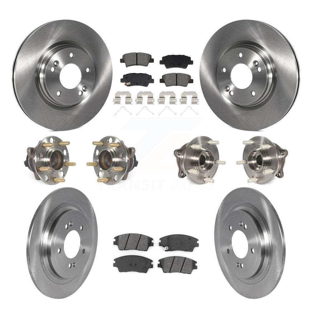 Kit de plaquettes de rotor de frein à disque, roulement de moyeu avant et arrière (10 pièces) pour Kia Sportage Hyunda