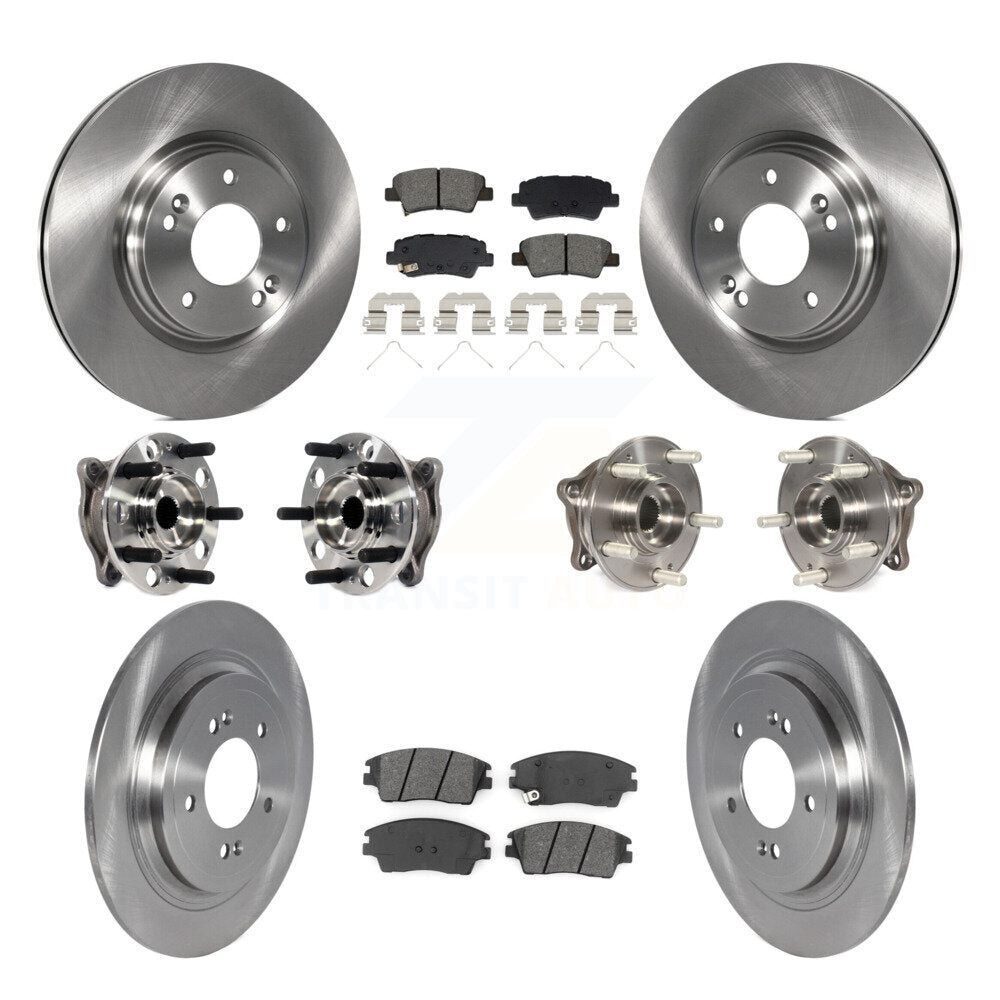 Kit de plaquettes de rotor de frein à disque, roulement de moyeu avant et arrière (10 pièces) pour Kia Sportage Hyunda