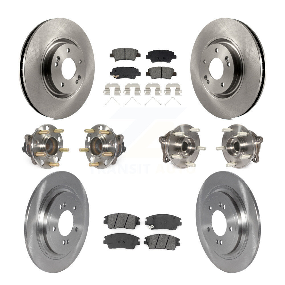 Kit de rotors et plaquettes de frein à disque, roulements de moyeu avant et arrière (10 pièces) pour Kia Sportage