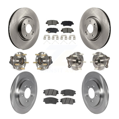 Kit de rotors et plaquettes de frein à disque, roulements de moyeu avant et arrière (10 pièces) pour Kia Sportage