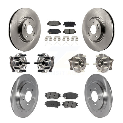 Kit de rotors et plaquettes de frein à disque, roulements de moyeu avant et arrière (10 pièces) pour Kia Sportage
