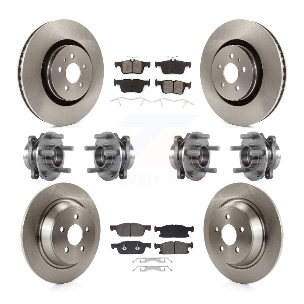 Kit de rotors et plaquettes de frein, roulement de moyeu avant et arrière (10 pièces) pour Lincoln Continental AW