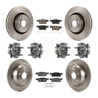 Kit de rotors et plaquettes de frein, roulement de moyeu avant et arrière (10 pièces) pour Lincoln Continental AW