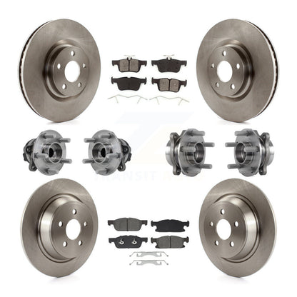 Kit de rotors et plaquettes de frein, roulement de moyeu avant et arrière (10 pièces) pour Lincoln Continental FW
