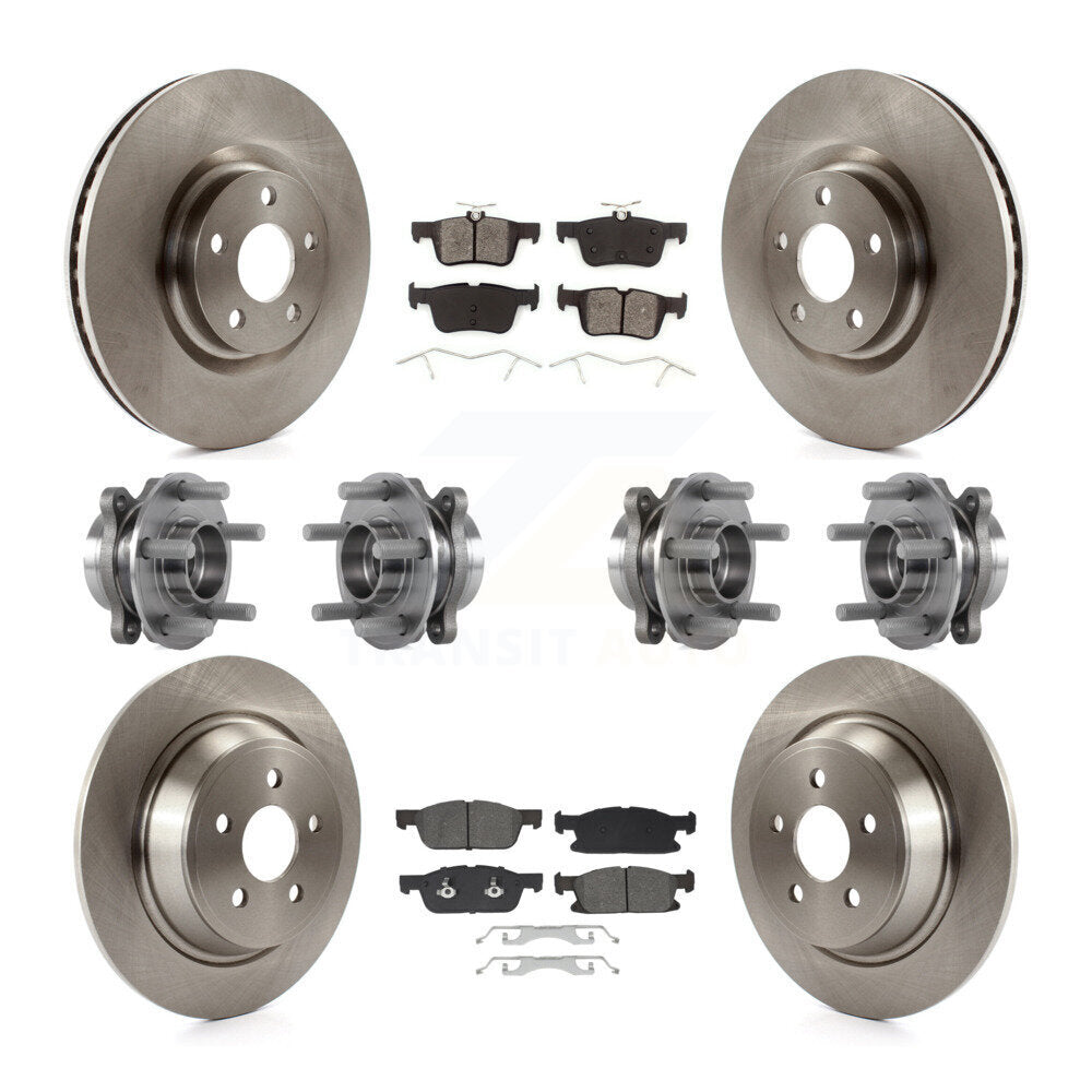 Kit de rotors et plaquettes de frein, roulement de moyeu avant et arrière (10 pièces) pour Lincoln Continental AW