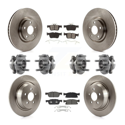 Kit de rotors et plaquettes de frein, roulement de moyeu avant et arrière (10 pièces) pour Lincoln Continental AW