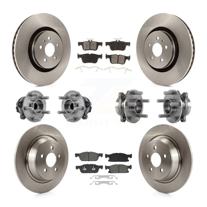 Kit de rotors et plaquettes de frein, roulement de moyeu avant et arrière (10 pièces) pour Lincoln Continental FW