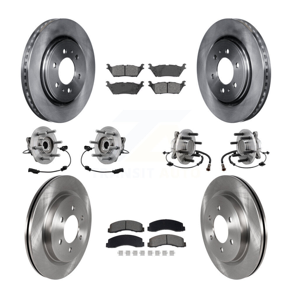 Kit de rotors et plaquettes de frein, roulement de moyeu avant et arrière (10 pièces) pour Ford Expedition Lincol