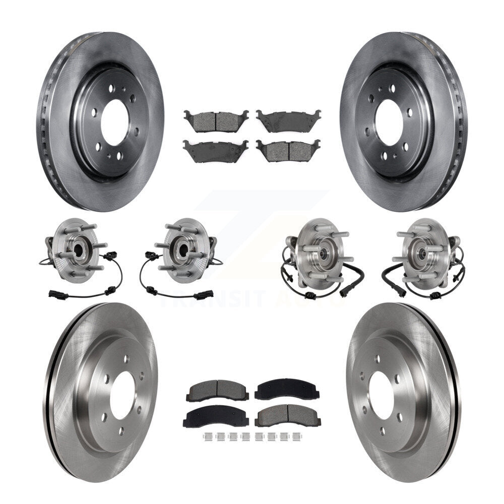 Kit de rotors et plaquettes de frein, roulement de moyeu avant et arrière (10 pièces) pour Ford Expedition Lincol